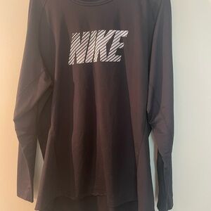 Men’s Nike Black Graphic Long Sleeve Drifit Tee